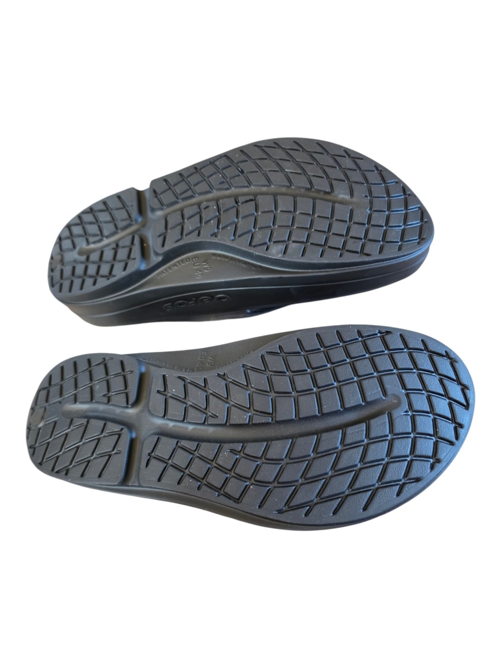OOLALA OOFOS Black Platform Flip Flops Sandals Size 9 - Picture 7 of 8